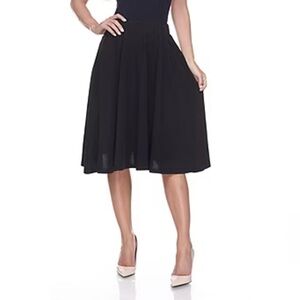White Mark Black A-Line Skirt